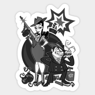 Spies in Mobster Disguise Sticker